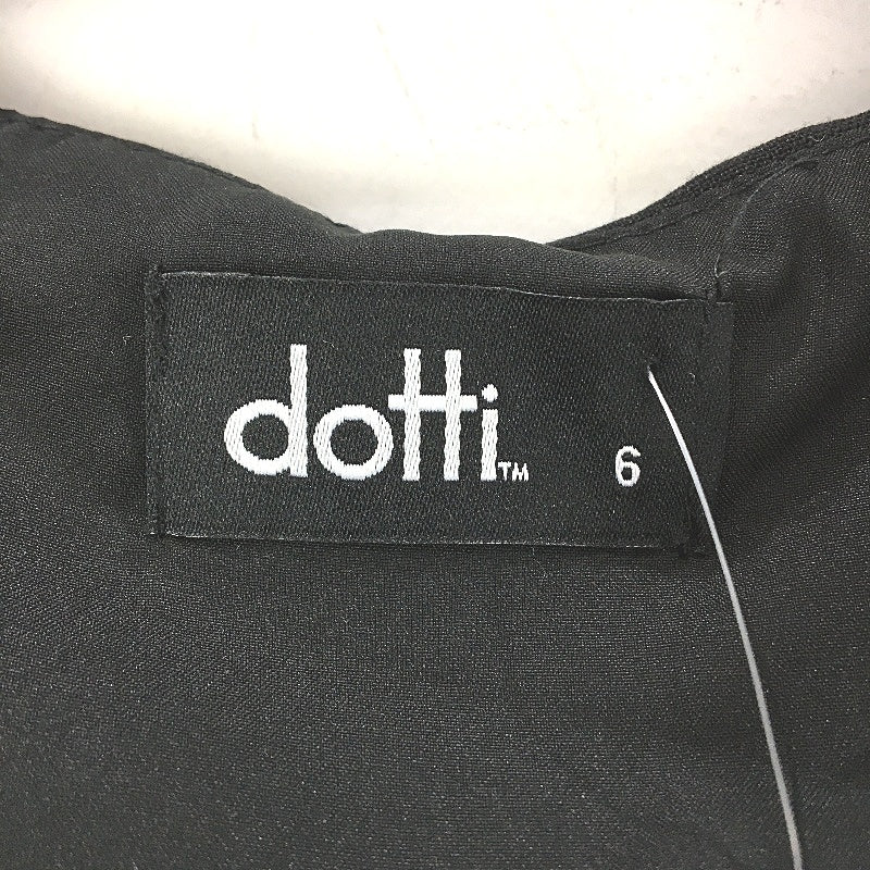 Dotti Black Button Up Linen Blend Vest Ladies Size 6 NEW