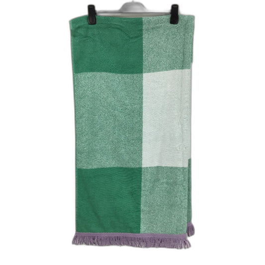 Target 2Pack Angie Gingham Jacquard Green & Purple Large Beach Towels NEW