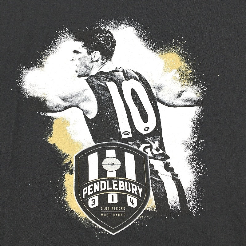 AFL Collingwood Pendlebury Black Graphic Tee Shirt Mens Size Medium NEW