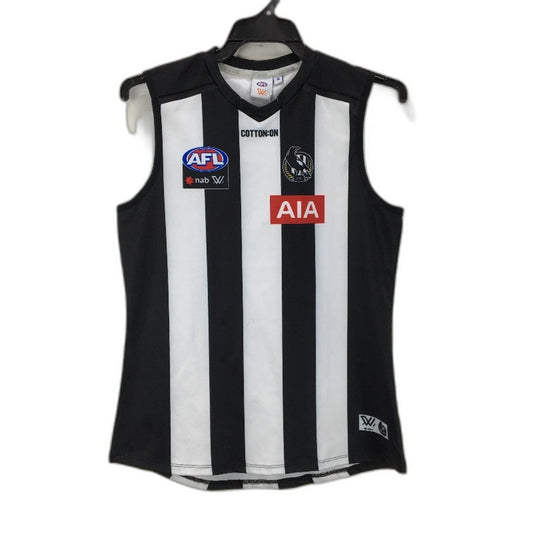 AFL x Cotton On 2021 Collingwood Black/White Guernsey Junior Size AU 14 NEW