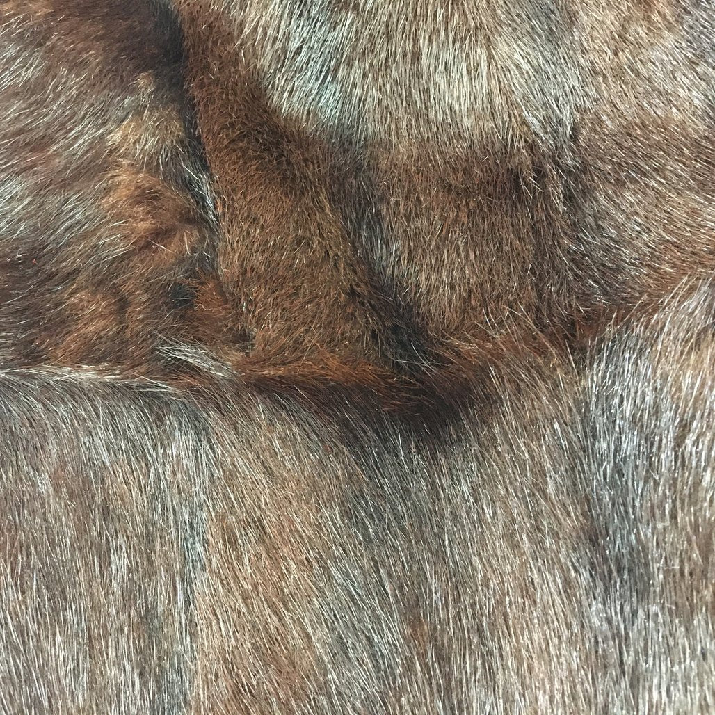 VINTAGE Handcrafted Stole Shawl Fur-Style Dark Brown Ladies One Size Fist Most