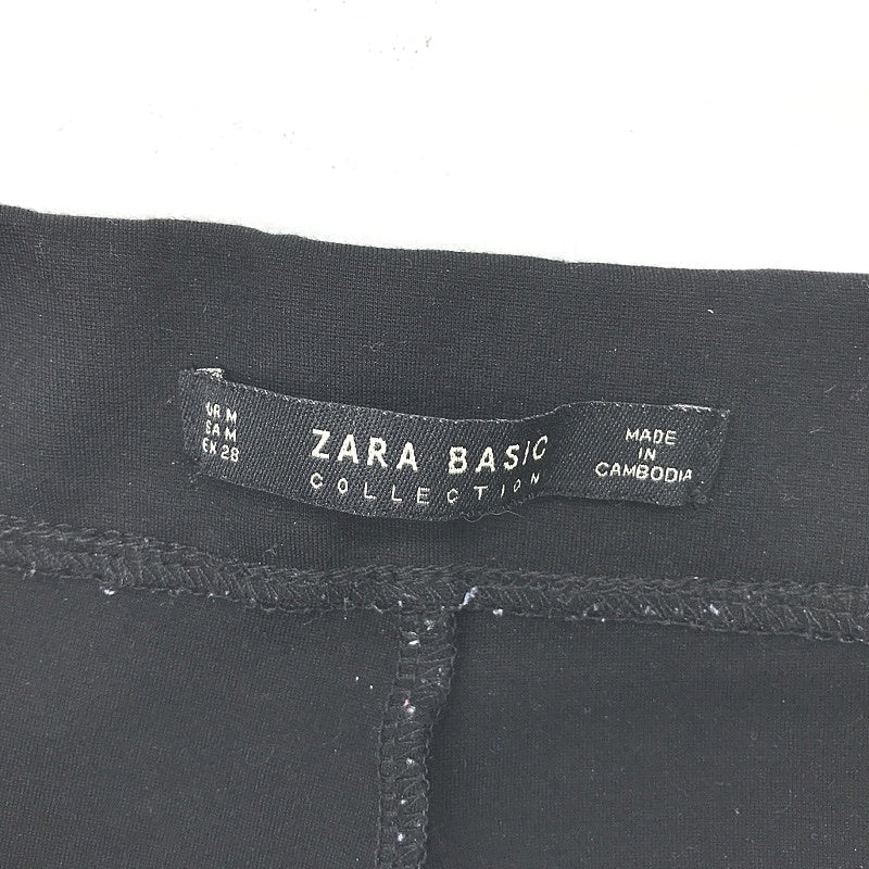 Zara Basic Black Stretch Legging Style Low Rise 7/8 Length Pants Ladies Size M