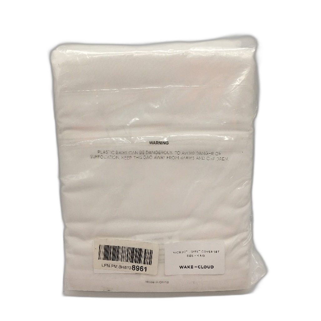 Luxurious  Cloud Quilt Cover - King Size White Bedding with 2