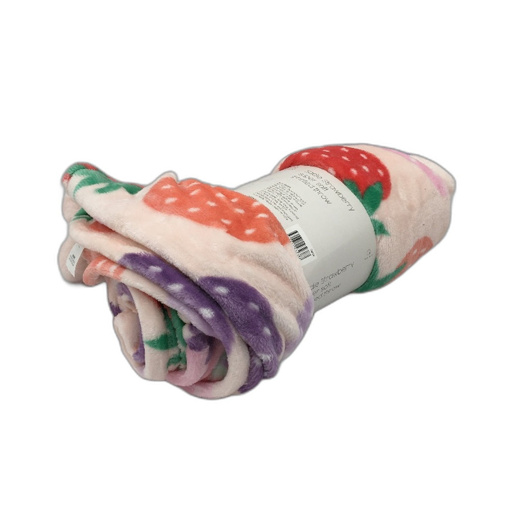 Target Super Soft Sadie Strawberry Coral Fleece Throw 127 x 152cm NEW