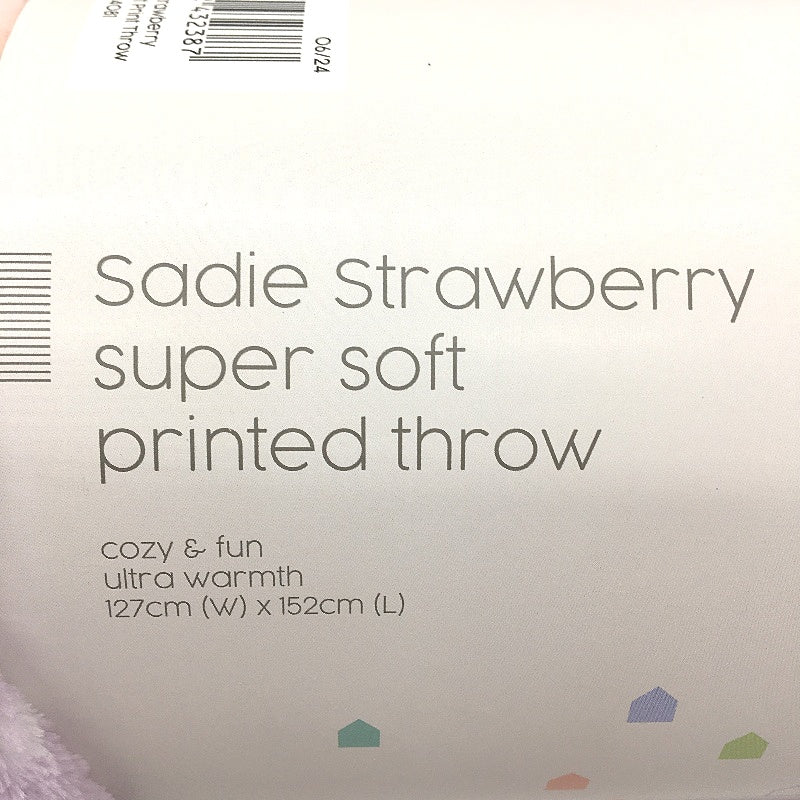 Target Super Soft Sadie Strawberry Coral Fleece Throw 127 x 152cm NEW