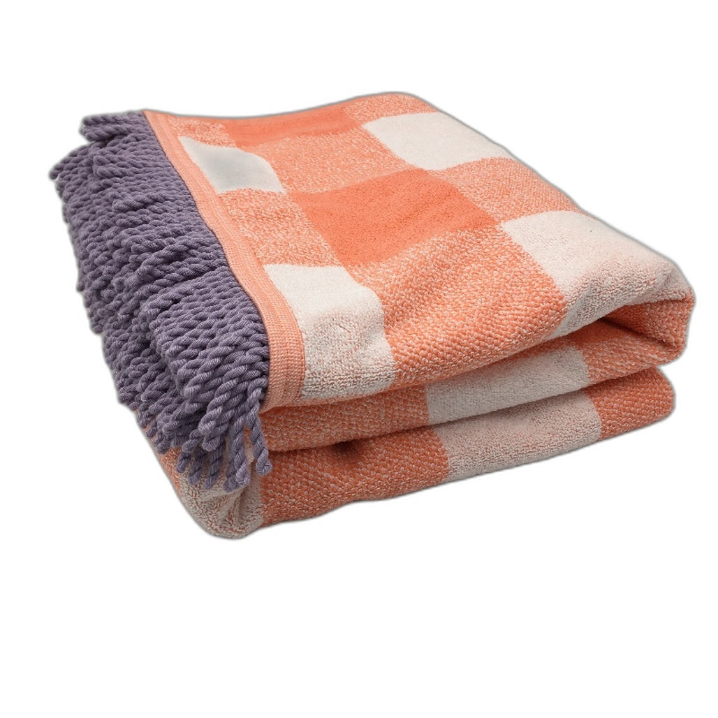 Chic  Target Angie Gingham Jacquard Cotton Beach Towel - 95x175cm
