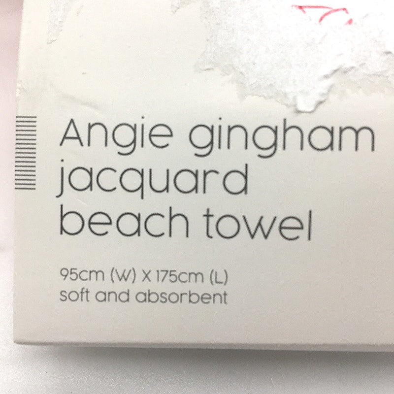 Chic  Target Angie Gingham Jacquard Cotton Beach Towel - 95x175cm