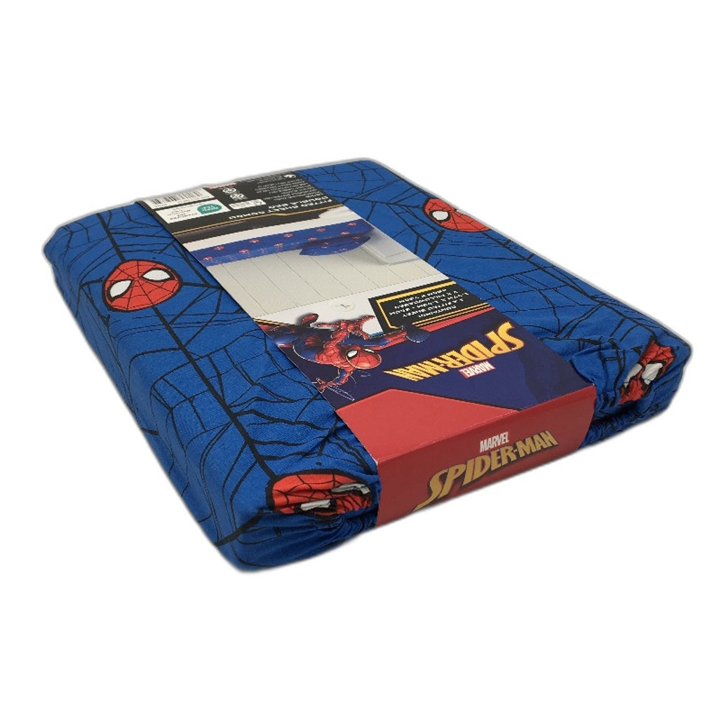 Marvel Spider-Man Icon Dark Blue Fitted Bed Sheet Combo - Double NEW