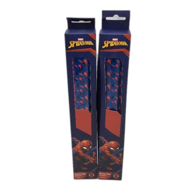 Marvel 2x Twin Pack Spiderman Iron-On Vinyl Wraps 30.5 x 30.5cm NEW