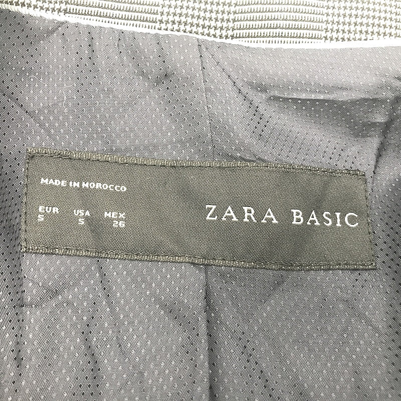 Zara Basic Single Breasted Checkered Grey Blazer Jacket Ladies Size Small