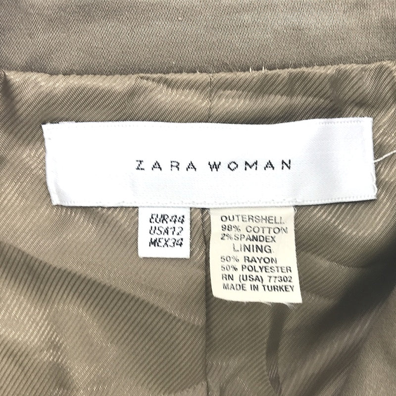 Zara Woman Double Breasted Brown Blazer Jacket Ladies Size EUR 44