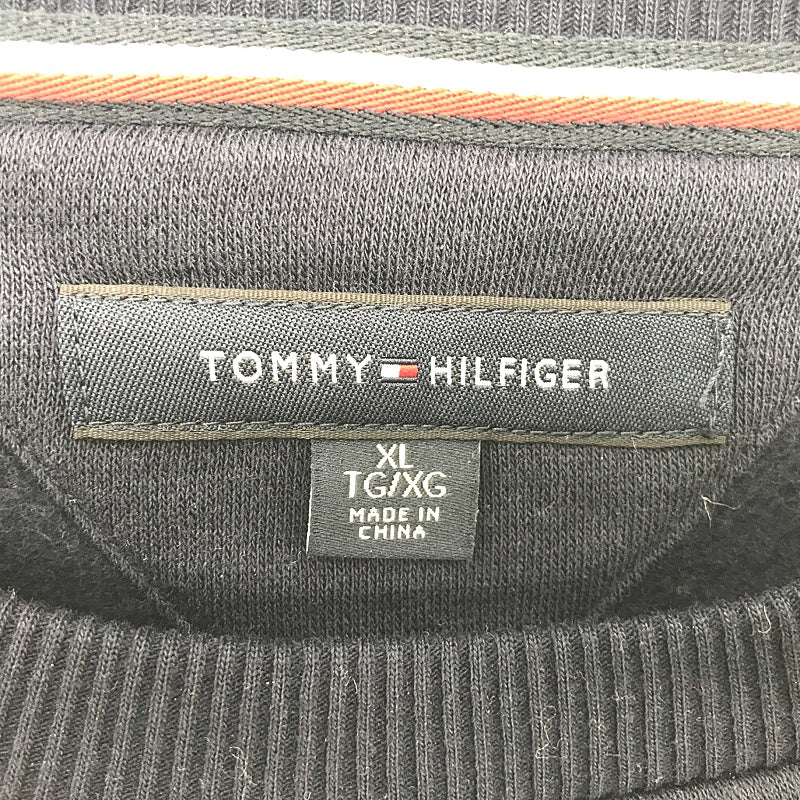 Tommy Hilfiger Mesh Logo Long-Sleeve Navy Sweatshirt Mens Size X-Large