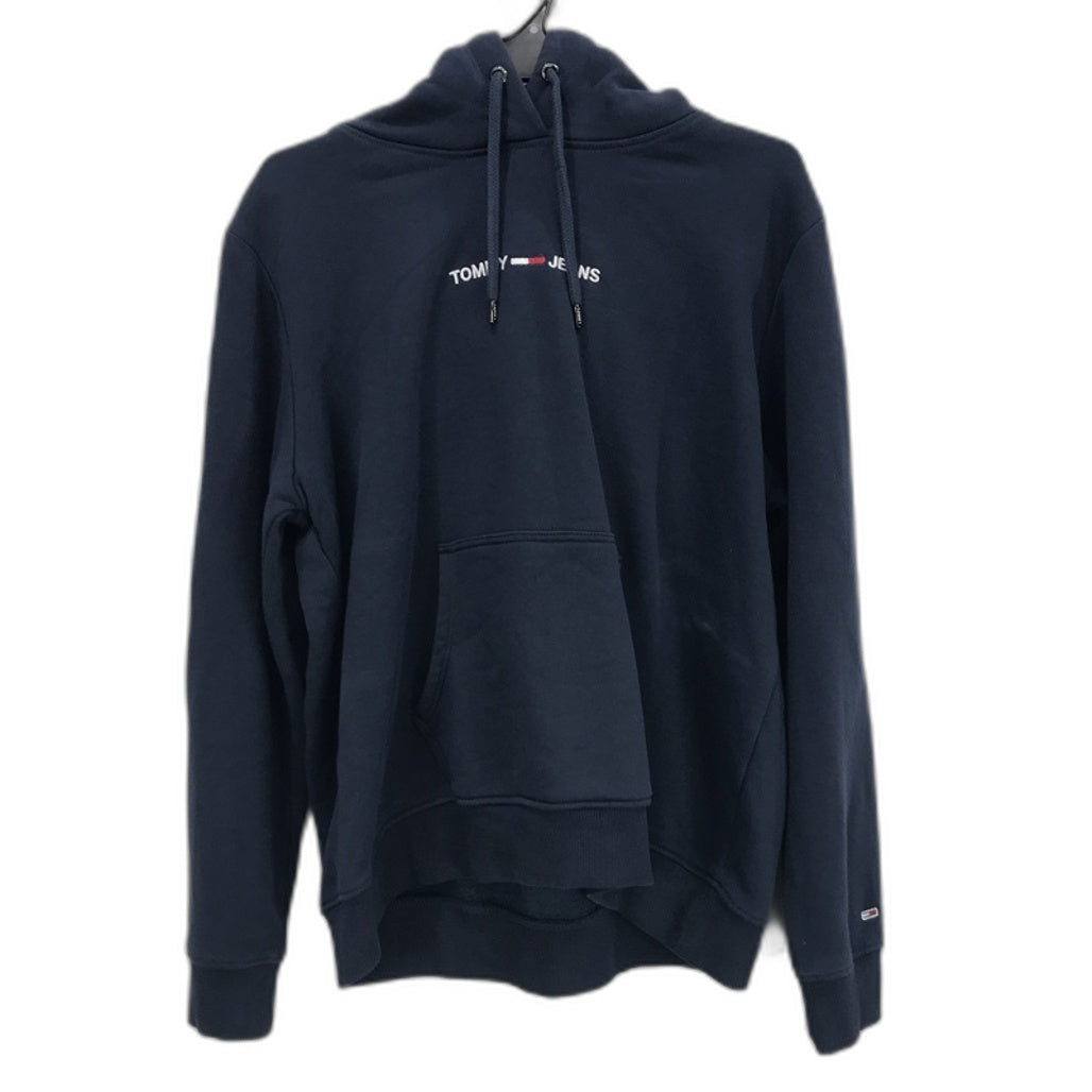 Tommy Hilfiger Embroidered Logo Classic Navy Hoodie Unisex Size Large