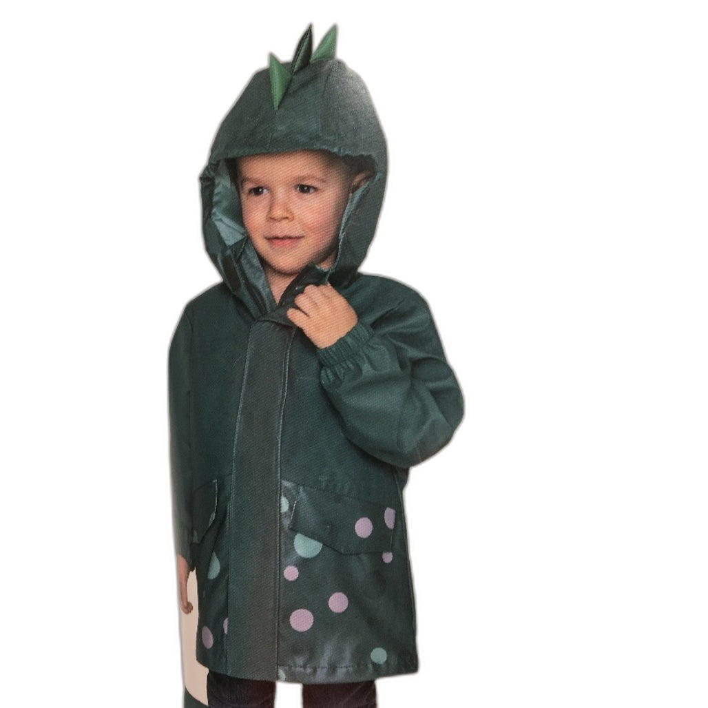 Lily & Dan Green Childrens Raincoat, Sleep Onsie & Bucket Hat Kids Size 6 NEW