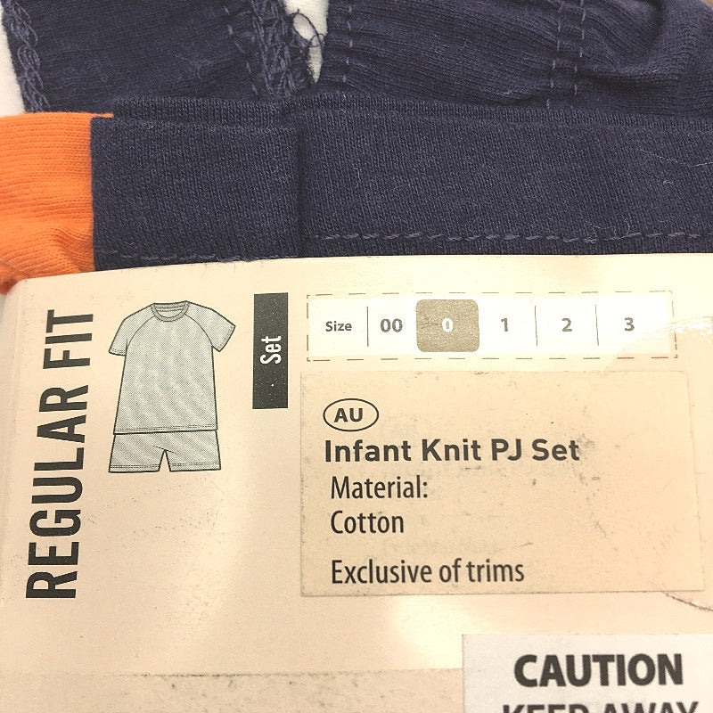 Lily & Dan Twin Pack Regular Fit Short Sleeve Infant Knit PJ Set Boys Size 0 NEW