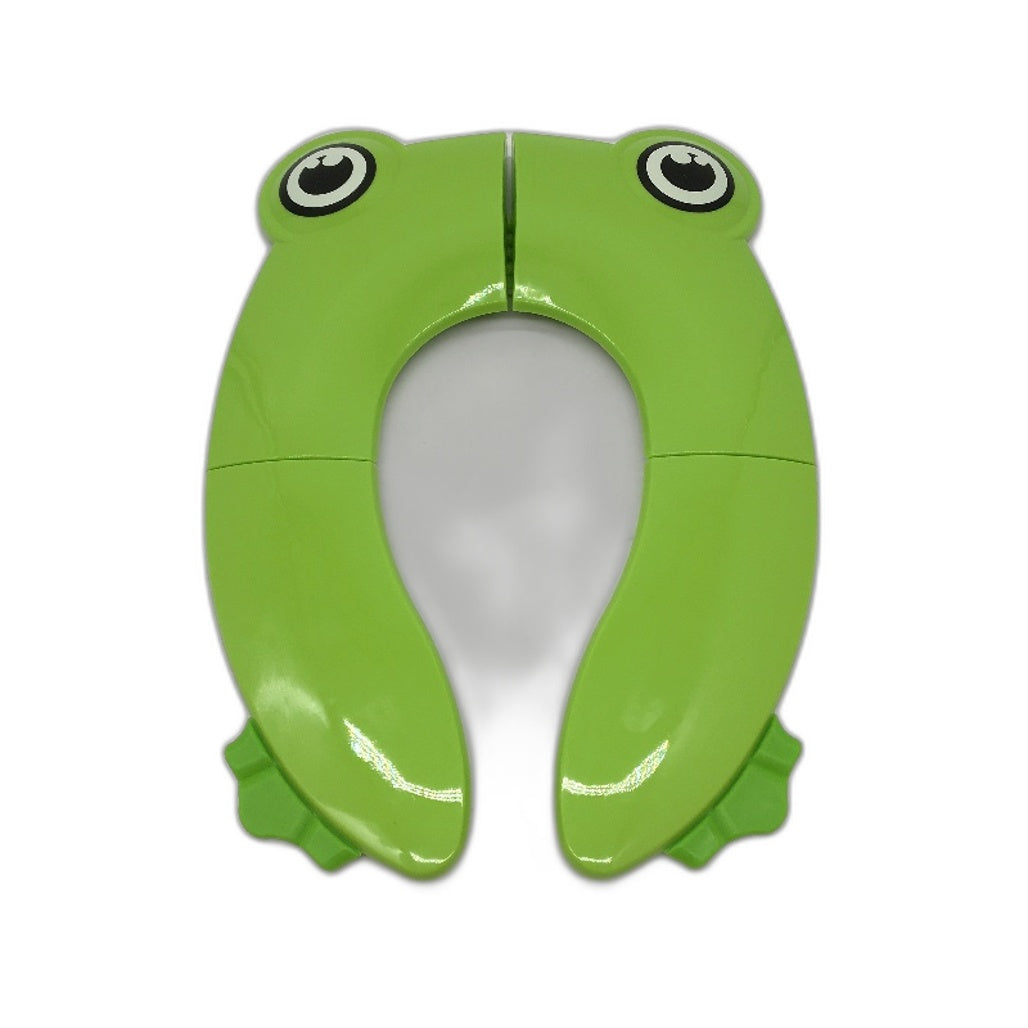 Easy To Use And Carry Folding Potty Training Seat Green Frog Style NEW