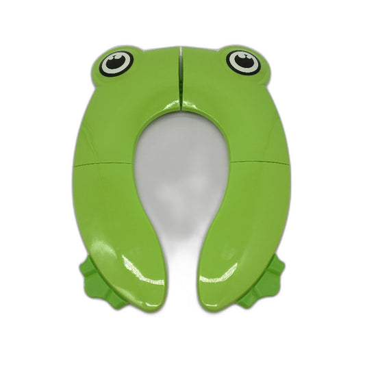 Easy To Use And Carry Folding Potty Training Seat Green Frog Style NEW