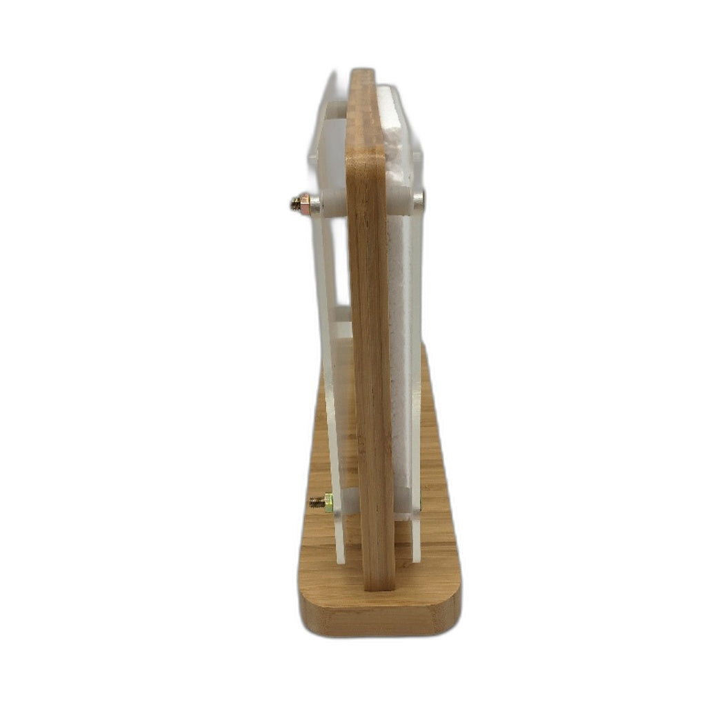 Greener Living Timber Double Knife Block Removable Shield Magnetic Holder NEW