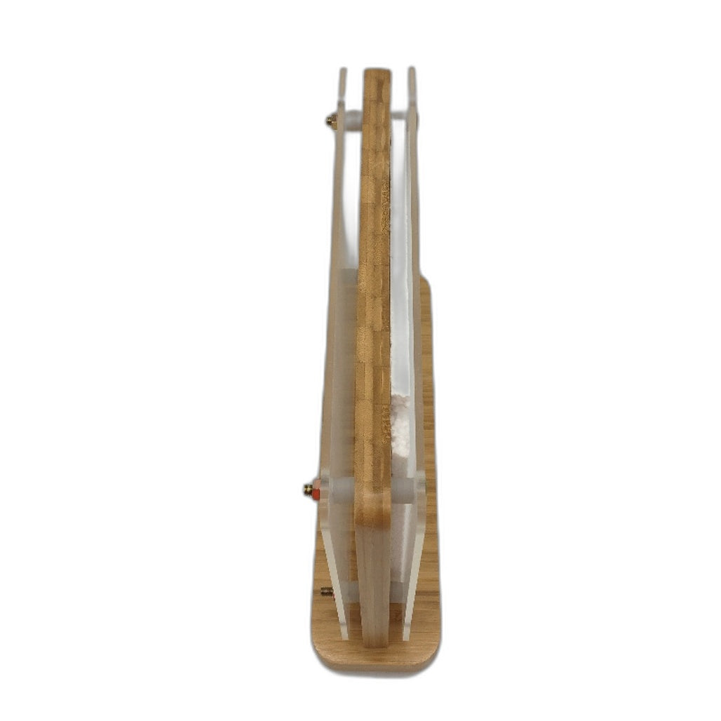 Greener Living Timber Double Knife Block Removable Shield Magnetic Holder NEW