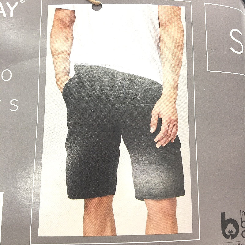 Westbay Cotton Casual Black Button Up Cargo Shorts Mens Size S NEW