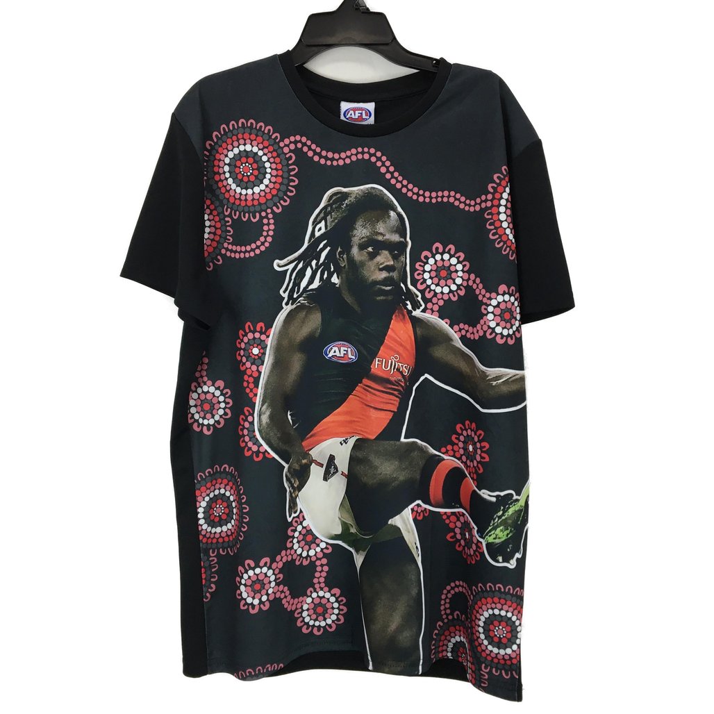 AFL Essendon Bombers #43 McDonald-Tipungwuti Black Tee Mens Size Medium NEW