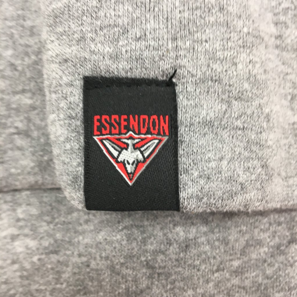 AFL Essendon Bombers Side Slit Grey Fleece Sweatshirt Ladies Size AU 10 NEW