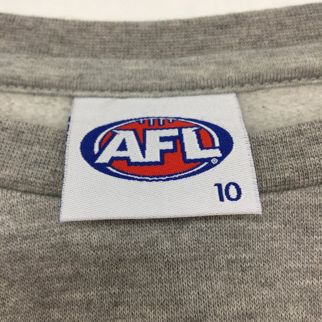 AFL Essendon Bombers Side Slit Grey Fleece Sweatshirt V2 Ladies Size AU 10 NEW