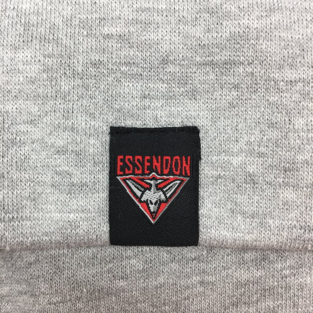 AFL Essendon Bombers Side Slit Grey Fleece Sweatshirt V2 Ladies Size AU 10 NEW