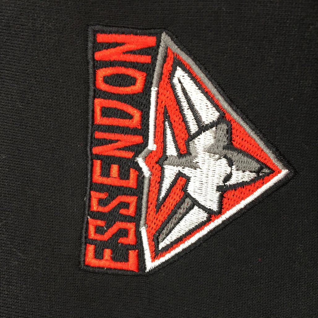 AFL Essendon Bombers Black Long-sleeve Rugby Shirt Mens Size Small NEW