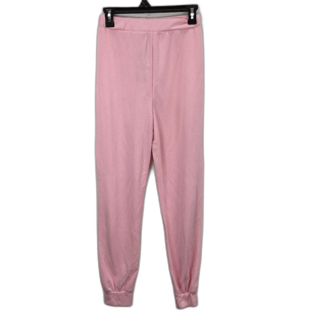 Boohoo Lightweight Relaxed Casual Baby Pink Joggers Ladies Size UK 8 NEW