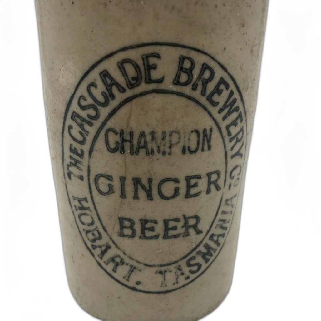 VINTAGE The Cascade Brewery Hobart Tasmania Ginger Beer Stone Pottery Bottle