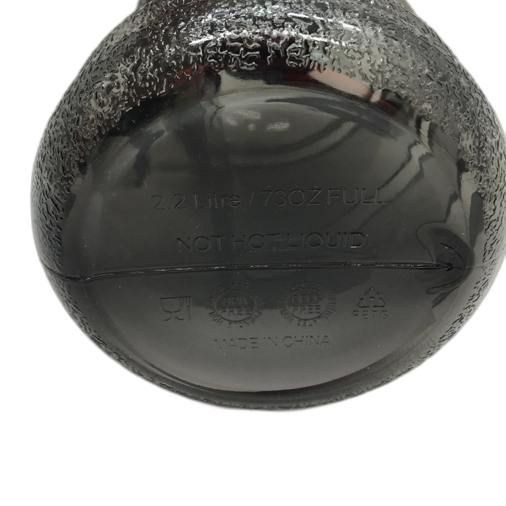 Studymate Grey Charcoal Clear Chug Drink Bottle 2L Capacity BPA Free NEW