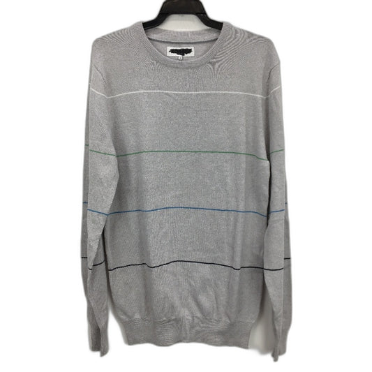 Jeanswest Fairfield Stripe Grey Cotton Crew Knit Sweater Mens Size XS NEW