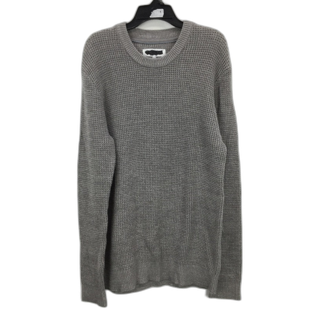 Jeanswest Elmore Grey Marle Textured Crew Waffle Knit Sweater Mens Sz Medium NEW