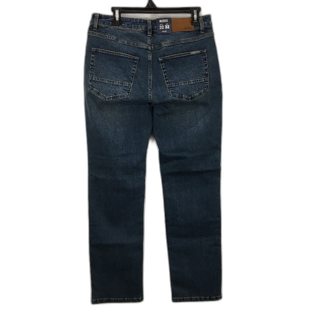 Maddox Dylan Regular Straight Leg Blue Denim Jeans Mens Size AU W32 L32 NEW
