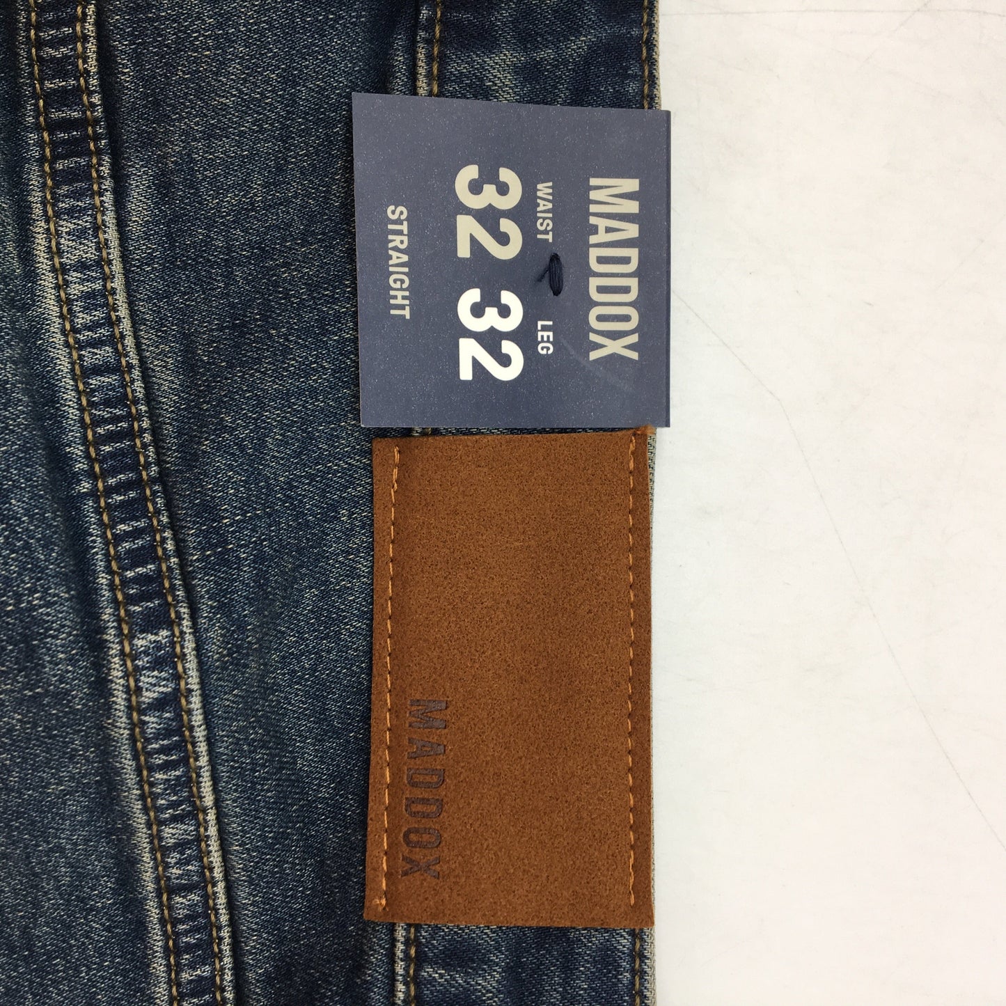 Maddox Dylan Regular Straight Leg Blue Denim Jeans Mens Size AU W32 L32 NEW