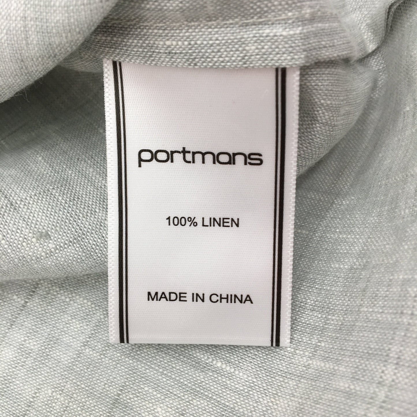 Portmans Collared Light Green Linen Long Sleeve Top Ladies Size AU 10 NEW