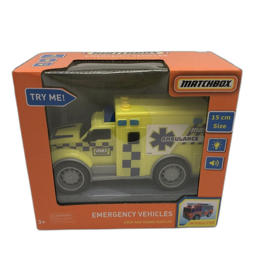 Fun Max Matchbox 15cm Interactive Police & Ambulance Emergency Vehicles NEW