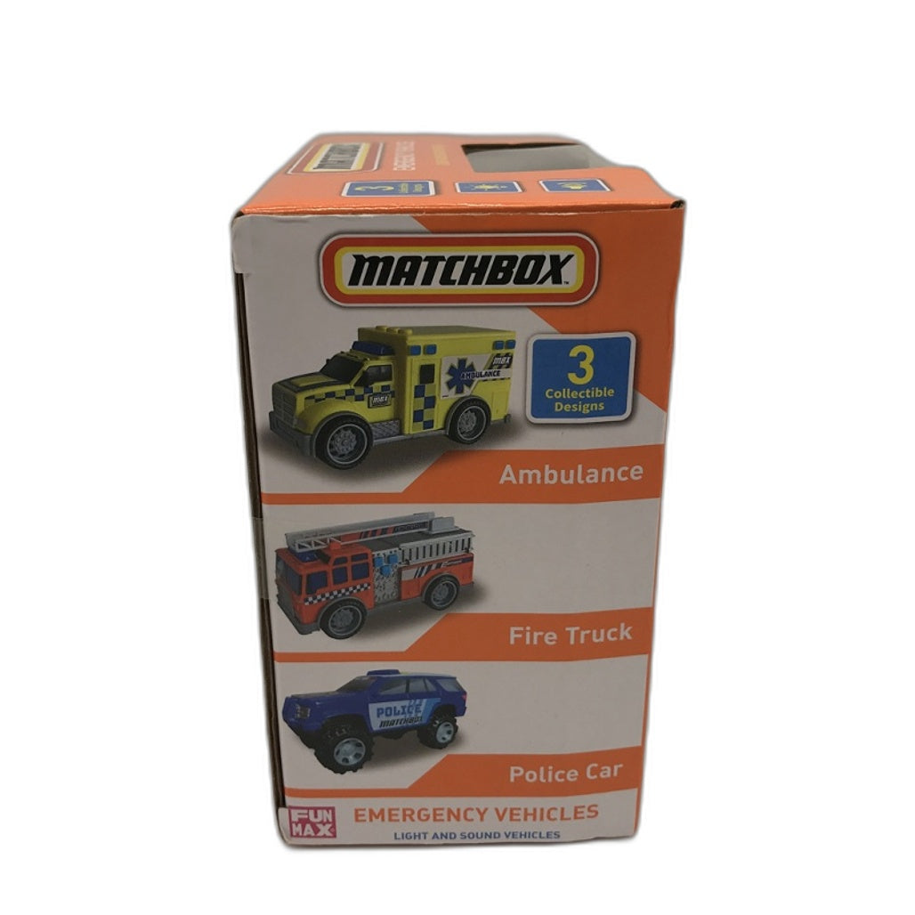 Fun Max Matchbox 15cm Interactive Police & Ambulance Emergency Vehicles NEW