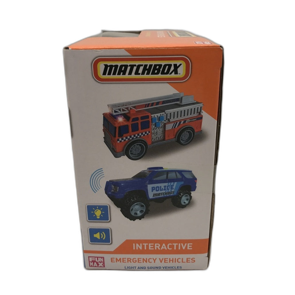 Fun Max Matchbox 15cm Interactive Police & Ambulance Emergency Vehicles NEW