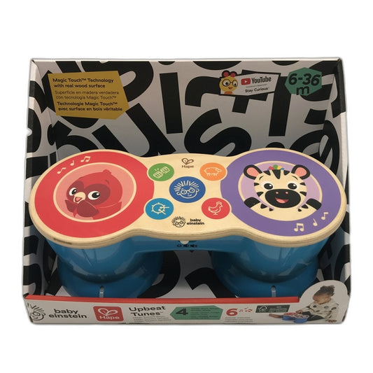 Hape Baby Einstein Magic Touch Wood & Plastic Drums with 4 Animal Voices NEW