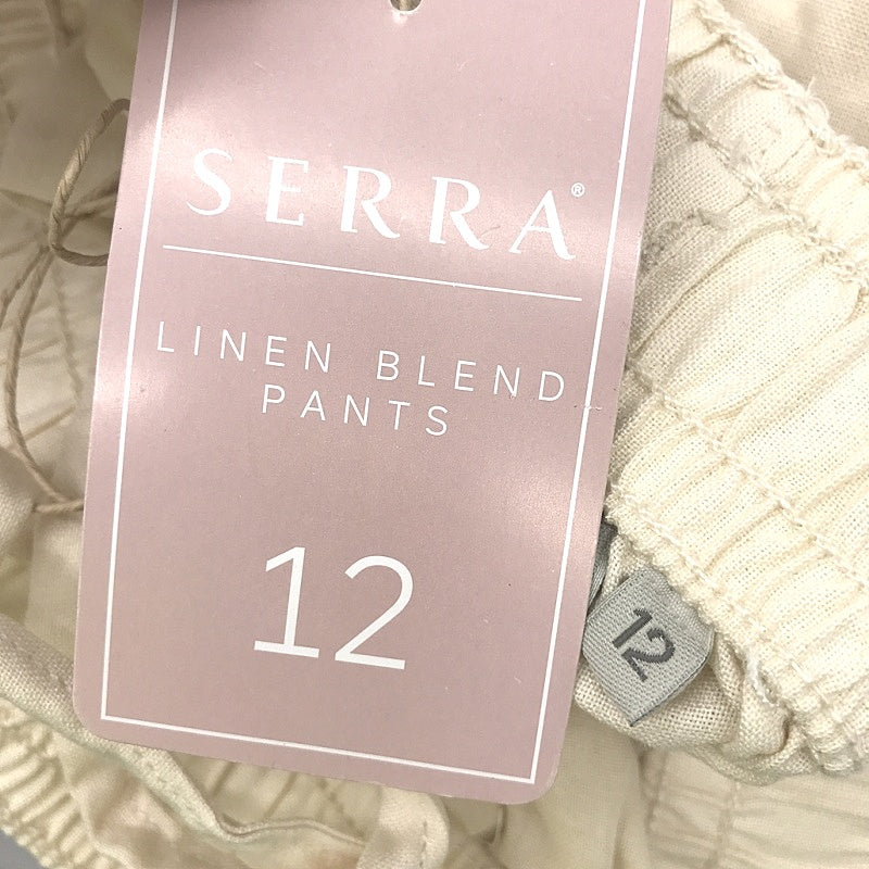 Serra Light And Cool Linen Blend Cream Full Length Pants Ladies NEW