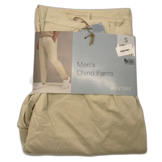 Westbay Cream Beige Full Length Chino Pants Zip-Up Closure Mens NEW