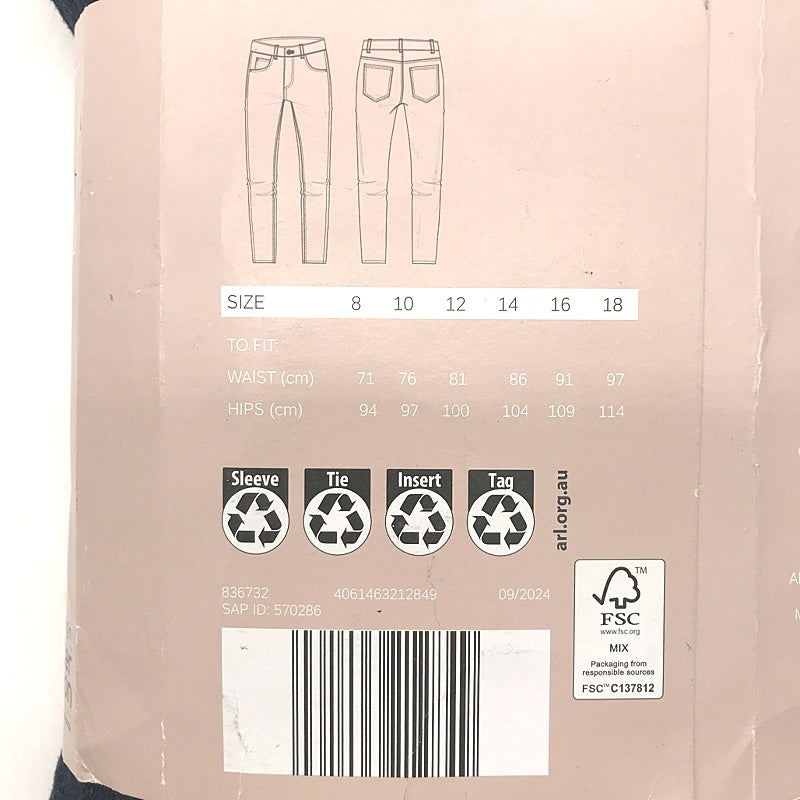 Serra Navy Blue Denim Jeans Zip-Up Button Closure Ladies Size 18 NEW