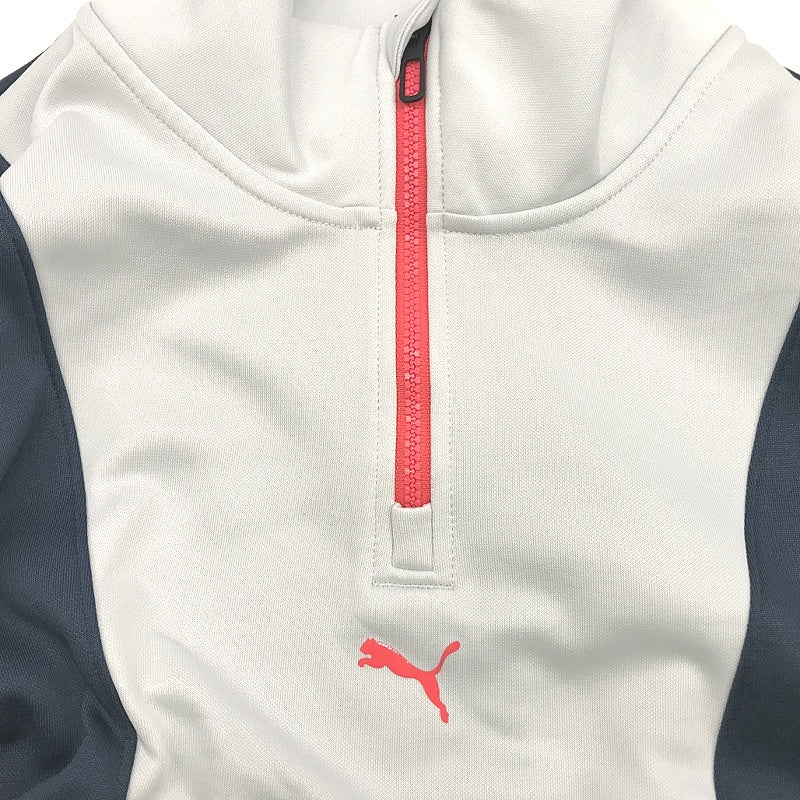 Puma Navy, White & Magenta Track Hoodie Quarter Zip Ladies Size Medium