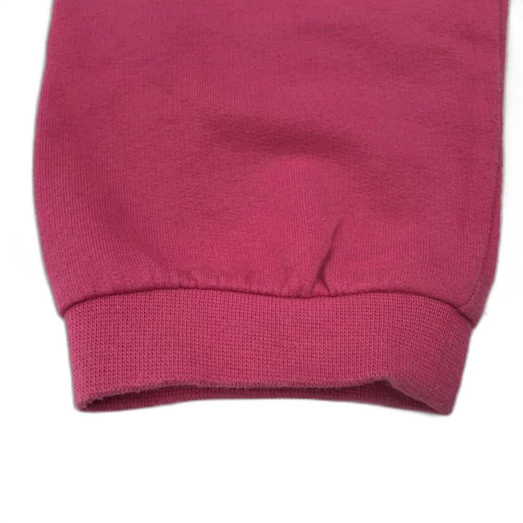 Chic Pink Puma V-Neck Sweatshirt - Tie Front Hoodie with Pouch for Women UK 14