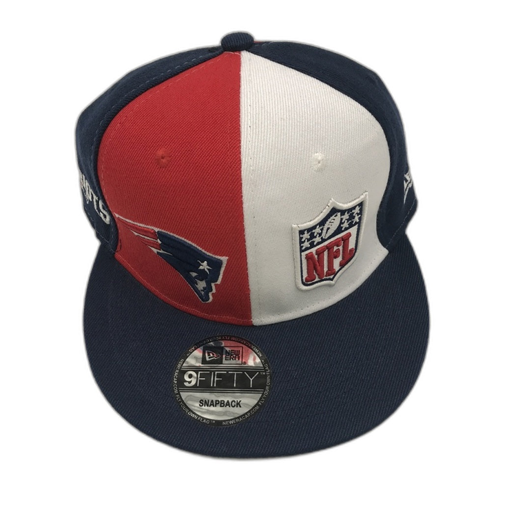 3 Pack NFL Multicoloured Flat Peak Caps Patriots, Giants & Saints Adjustable NEW