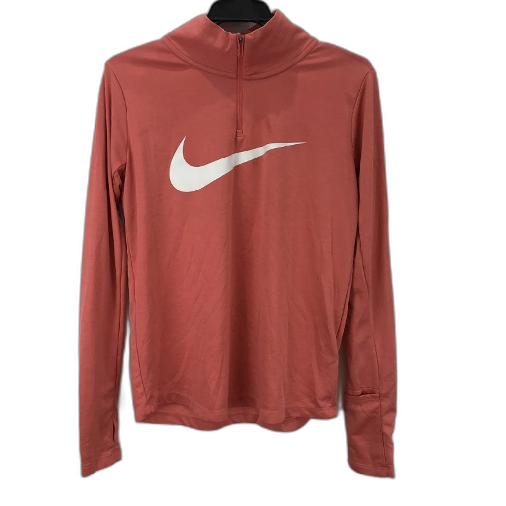 Nike Coral Pink Dri-Fit Thin Quarter Zip Training L-Sleeve Ladies Sz S Preowned