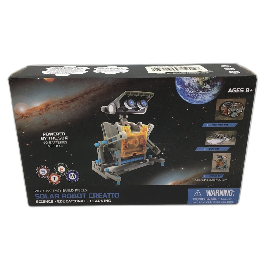 Solar Powered Robot Creation Kit STEM Learning Educational Toy 190 Pieces