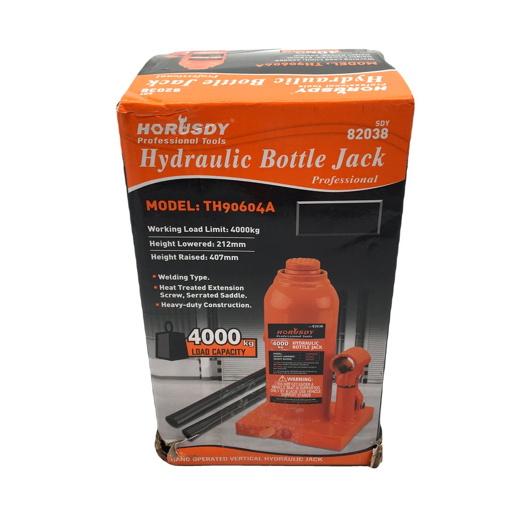 Horusdy Professional Tools Hand Operated Hydraulic Bottle Jack 4000kg NEW